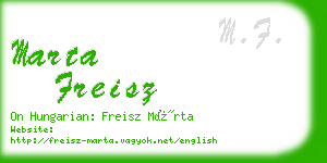 marta freisz business card